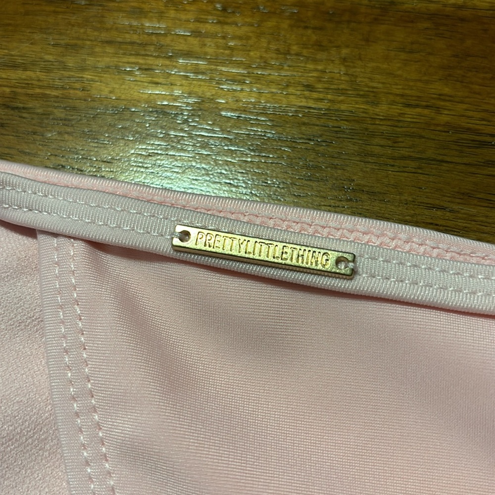 PrettyLittleThing Light Pink String Bikini - Picture 2 of 4